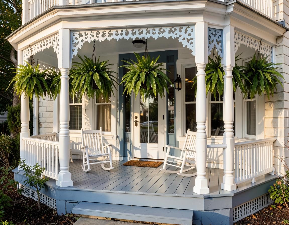 The restored porch